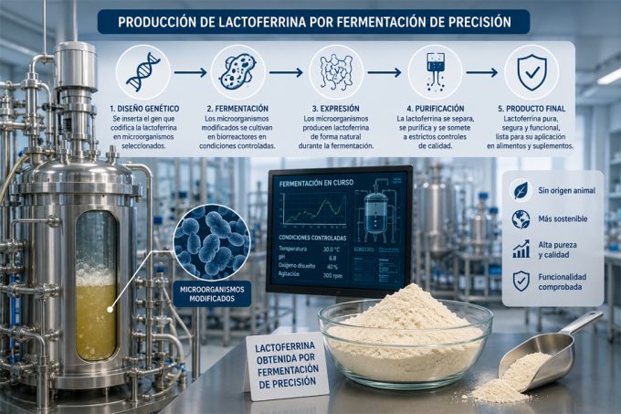 Lactoferrina y fermentación de precisión