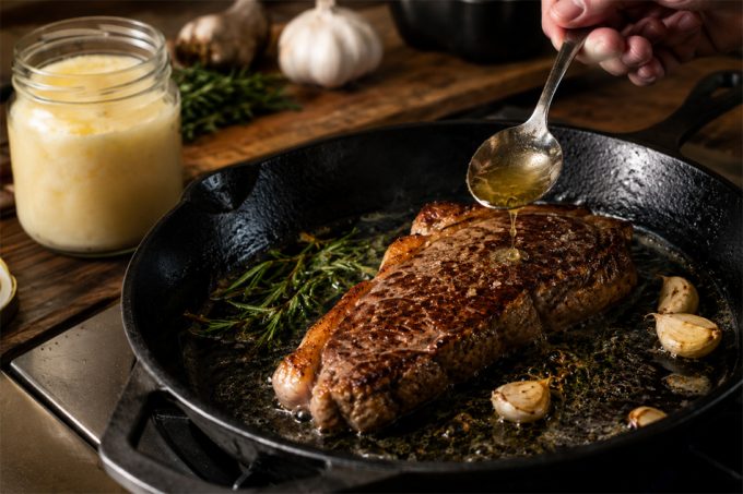 Cocinar con sebo de vacuno