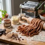 Harina de algarroba para la pasta sin gluten