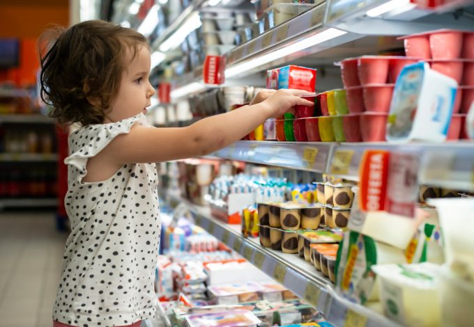 Yogures de sabores para niños