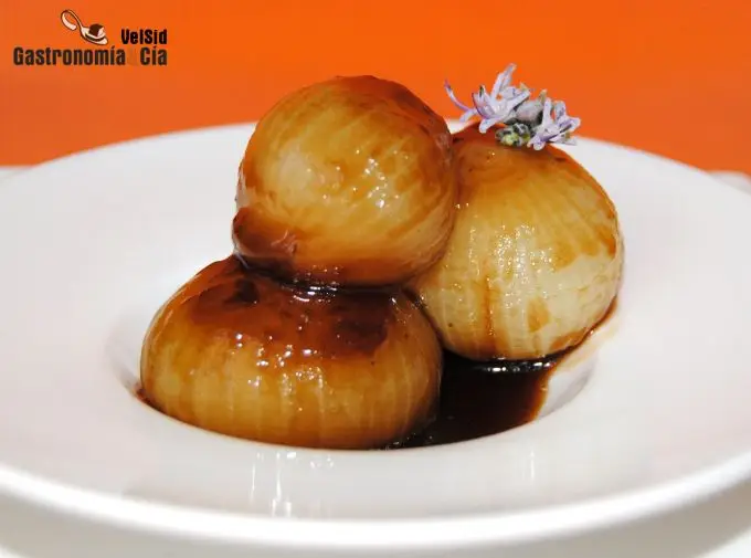 Cebollitas glaseadas con salsa hoisin