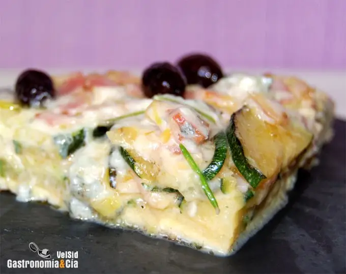 Frittata de calabacín y gorgonzola