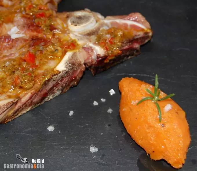 Puré de boniato de guarnición