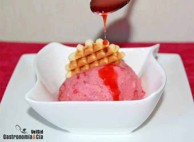 Helados caseros con fruta